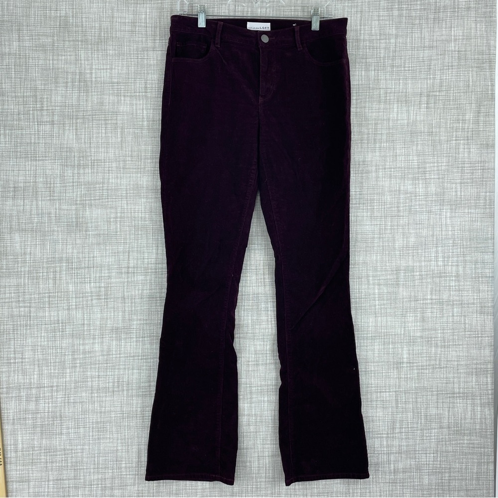 Loft Womens Size 8 Modern Boot Corduroy pants Purple 1730